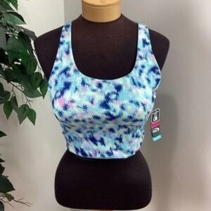 MTA Sport Medium Tie-Dye Strappy Back Sports Bra NWT